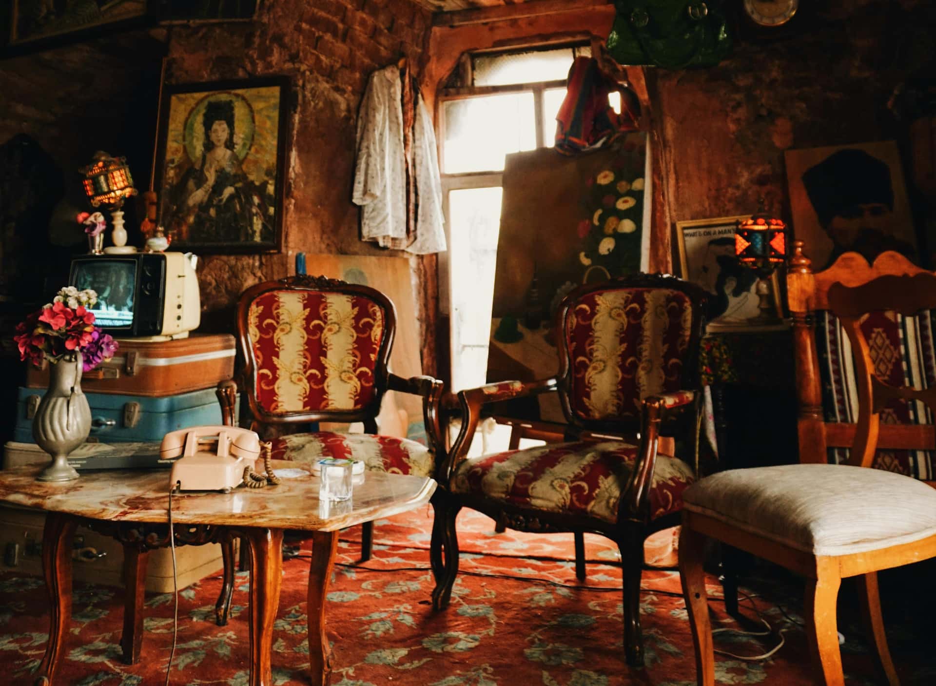 Shoppers browsing items at a local estate sale