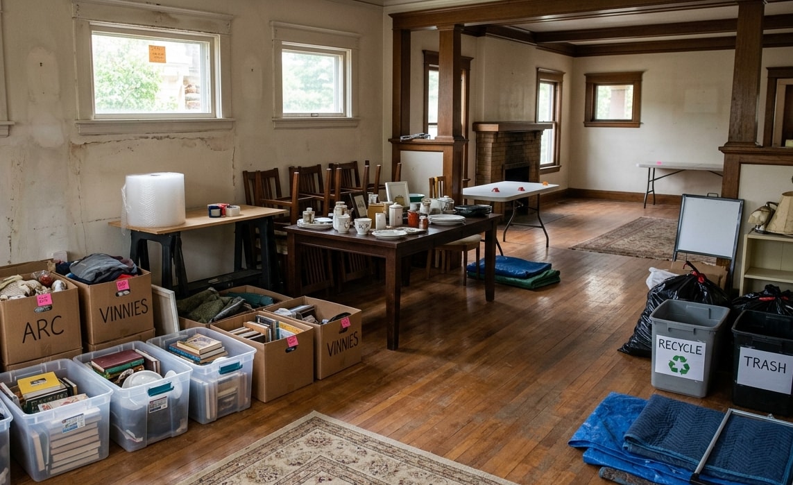 Leftover items after an estate sale